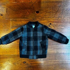 Baby Gap Gray‎ Plaid Bomber Jacket- 4T